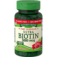 Ultra Biotin 5000mcg | 78 Fast Dissolve Tablets | Hair Skin and Nails Supplement | Natural Berry Flavor | Vegetarian, Non-GMO, Gluten Free | by Nature's Truth