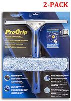 65000 Professional Window Cleaning Kit 12 Squeegee and 10-Inch ProGrip Microfiber Washer (1, 2 Pack)