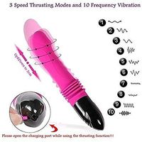 WMNBV 10 Speeds USB Rechargeable Massager Powerful Telescopic Vib Toys for Women Couple