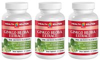 Ginkgo biloba standardized - Ginkgo BILOBA 120mg - Boost Memory and cognition (3 Bottles)