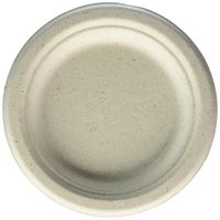 100% compostable and biodegradable, 6" DISPOSABLE PLATES - (125 COUNT), made from bamboo & sugar cane , excellent strength