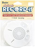 Darice Record-It Button, 2-1/4-Inch-by-2-1/4-Inch-by-1/4-Inch