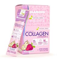 Collagen Peptides Powder Stick Pack Supplement, Premium Grass-Fed Hydrolyzed Collagen Protein with Vitamin C , Non GMO, Dairy Free, Gluten Free Strawberry Lemonade Flavor – 15 Packs