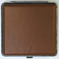 Eclipse Light Brown Crushproof Cigarette Case Wallet, Holds 20 King Size Cigarettes