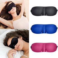 Chiak 2Pcs Eye Mask for Sleeping, Sleep Mask Blackout with Adjustable Strap