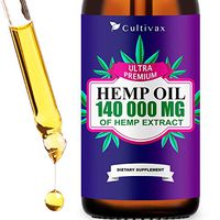Hemp Oil 140 000mg for Pain Relief, Relaxation, Better Sleep, All Natural, Pure Extract, Vegan Friendly