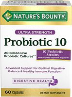 Probiotics by Nature's Bounty, Ultra Strength Probiotic 10, Immune Health & Digestive Balance, 60 Capsules