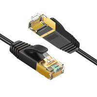 Cat 8 Ethernet Cable, CableCreation Ultra Slim Patch LAN Network Internet Cable Cord Double Shielded Support 40 Gigabit 2000MHz for Modem, Gaming, Router, Laptop, PS3, PS4, Xbox, 6.6ft /2m, Black