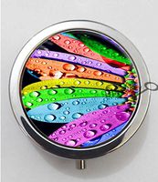 BlackKey Sunflower Pattern 3-Compartment Decorative Pocket Gift Box Case Organizer for Pill, Color 1 -976