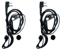 2 x SUNDELY Clip-Ear Ear Hook Headset/Earpiece with Hidden mic in PTT for Midland/Alan Radio G8 G300M M99 75-810 GXT400 LXT376 2-pin L-Shape Connector