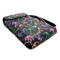 Genuine Leather Protective Carrying Case with Clip and Carrying Handle for Dexcom G6 Receiver Touchscreen New (Black Anchor)