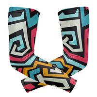 LEVEIS Bright Graffiti Arm Sleeves UV Protection for Men Women Sunblock Protective Gloves Running Golf Cycling Driving Long Arm Cover 1 Pair