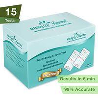 15 Pack Easy@Home 5 Panel Instant Drug Test Kits - Testing Marijuana (THC), COC, OPI 2000, AMP, MET/mAMP- Urine Dip Drug Testing -#EDOAP-254