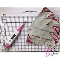 Digital Basal Ovulation Thermometer BBT Centigrade (Celsius) with Fertility Chart + 20 Ovulation Tests