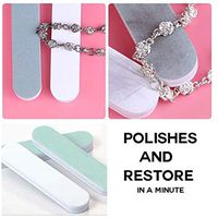 10PCS Magic Scratch Remover for Metal Phone Edge Jewelry - Double-Sided Repair Buffing Polishing Strip - Resin Sand-paper Sponge - Abrasive Grinder Buffer - Derusting Rod - Cleaning Tool (Green)