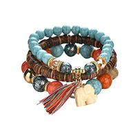 Loprt Men Women Lava Rock Aromatherapy Essential Oil Diffuser Bracelet Braided Rope Natural Stone Yoga Beads Bracelet Bangle (Multicolor)
