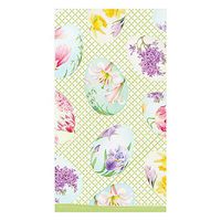 Caspari Floral Decorated Eggs Paper Guest Towel Napkins - Two Packs of 15