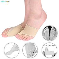 LifeShop Bunion Sleeve with Gel Cushion Pad Breathable Fabric - Treat Pain in Hallux Valgus, Tailors Bunion, Big Toe Joint, Hammer Toe, Toe Separators Spacers Straighteners Splint Aid - Beige (4)