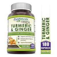 Pure Naturals Turmeric Plus Ginger 500 mg, Capsules -Antioxidant Power - Provides Anti-Inflammatory Support (180 Count)