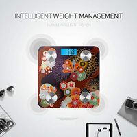 LYAOE Bluetooth Body Fat Scale Japanese Pattern Smart Wireless Scale with LCD Display Measuring Body Weight Bmi and Health Digital Scale