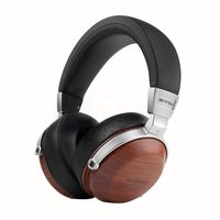 SIVGA SV003 Wooden Over-Ear Noise Cancelling Hi-Fi Stereo Studio Monitoring Close Back Headphones with Soft Earmuffs & Headset, Microphone, Leather Case (Rosewood)
