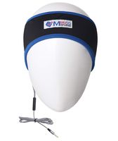 MMUSS Sleep Headphones Headband with Mic, Control Button and Ultra Thin Speakers. Perfect for Sleeping, Sports, Air Travel, Meditation and Relaxation (Blue)