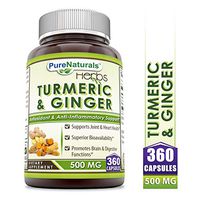 Pure Naturals Turmeric Plus Ginger 500 mg, Capsules -Antioxidant Power - Provides Anti-Inflammatory Support (360 Count)