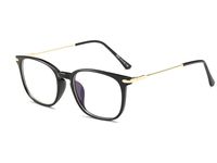 Blue Light Blocking Glasses, Clear Safety Glasses for Computer/Tablet//Phones/Gaming Screen for Women Men, Protective Eyewear Anti Bluelight Filter UV Glare & Fake Reading Glasses - 0.0 Magnification