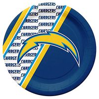 NFL Los Angeles Chargers Disposable Paper Plates, Pack of 20