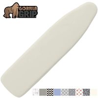Gorilla Grip Reflective Silicone Ironing Board Cover, 15x54, Fits Large and Standard Boards, Pads Resist Scorching and Staining, Elastic Edge, Thick Padding, No Fasteners Needed, Linen