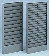 Buddy Products Adjustable Time Card Rack, Steel, 17 to 51 Pockets, 6.25 Inch Pocket Height, 4.125 to 12.75 Inch Pocket Width, Gray, (0803-1)