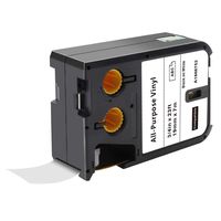 Label KINGDOM Compatible Labels Replacement for DYMO 1868752 XTL All-Purpose Vinyl Label Tape 19mm 3/4 Inch Compatible with DYMO Rhino XTL-300 XTL-500 Label Maker, Black on White, 23 Feet 7M, 1-Pack