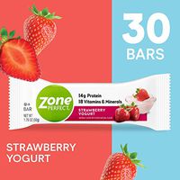 ZonePerfect Protein Bars, Strawberry Yogurt, High Protein, With Vitamins & Minerals (30 Count)