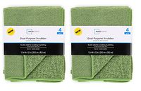Mainstays Green Double Sided Dual-Purpose Scrubber (2 Packages)
