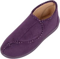 Ladies/Womens Dr Lightfoot Slippers/Indoor Shoes with Memory Foam Insole - Purple - US 8