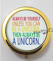 BlackKey Always Be A Unicorn 3-Compartment Decorative Pocket Gift Box Case Organizer for Pill, Color 2 -77