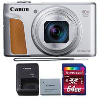 Canon PowerShot SX740 HS 20.3MP 4K Video WiFi Enabled 40X Zoom Point and Shoot Digital Camera with 64GB Class 10 Memory Card
