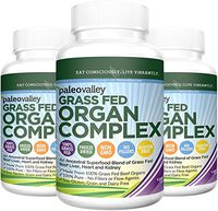 Paleovalley: Grass Fed Organ Complex - Beef Organ Capsules - True Primal Superfoods - 30 Day Supply - Provides B12 Vitamins - Gently Freeze Dried - Variety of Organ Meats - Liver, Heart, & Kidney