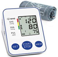 Blood Pressure Monitor, Upper Arm Digital Blood Pressure Monitors Cuff BP Machine Automatic Heart Rate Pulse Monitor with LCD Large Screen Display Home Use Care Device