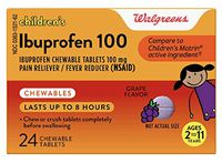 Walgreens Junior Strength Ibuprofen Chewables, Grape, 24 ea