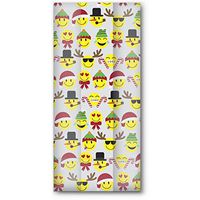 Jillson & Roberts Small Cello Bags with Twist Ties, Emoji Christmas, 1000 Pieces