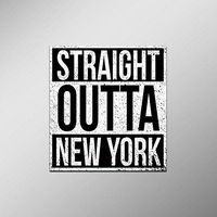 Straight Outta New York Vinyl Decal Sticker | Cars Trucks Vans SUVs Laptops Walls Windows Cups | Full Color | 4.5 X 5 Inches | KCD2070