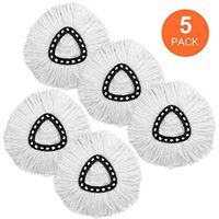 LANIAKEA 5 Pack Spin Mop Replacement Head Easy Cleaning Spin Mop Refills