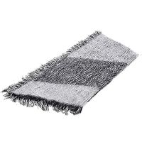 Theoylos Women's Plaid Scarf Thicker Faux Fur Long Shawl Wraps Ladies Warm Lattice Blanket Winter Fringe Shawl Wraps Gray