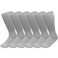 Falari 6 Pairs Diabetic Socks Unisex (13-15 Extra Large, Grey)