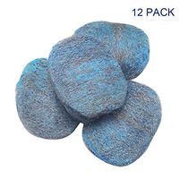 Steel Wool Soap Pads - Dishes Ceramics Steel Frame BBQ Grill Glass - Easy Cleaning of Kitchen Grease and Oil - 12pack