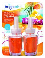 Bright Air Scented Oil Warmer Refill, Set of 2, Hawaiian Blossoms and Papaya Scent, 6 Pack