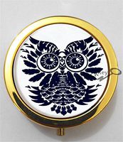 BlackKey Owl Animal 3-Compartment Decorative Pocket Gift Box Case Organizer for Pill, Color 2 -1894