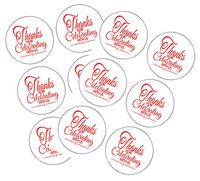 90 Red Thank You for Celebrating 1.5inch Round Party Favor Stickers/Envelope Seals/Favor Decorations