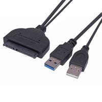 3KU USB3.0 TO SATAIII Convertor adaptor Cable,Support UASP and with Optional USB Power for 2.5" SSD/HDD